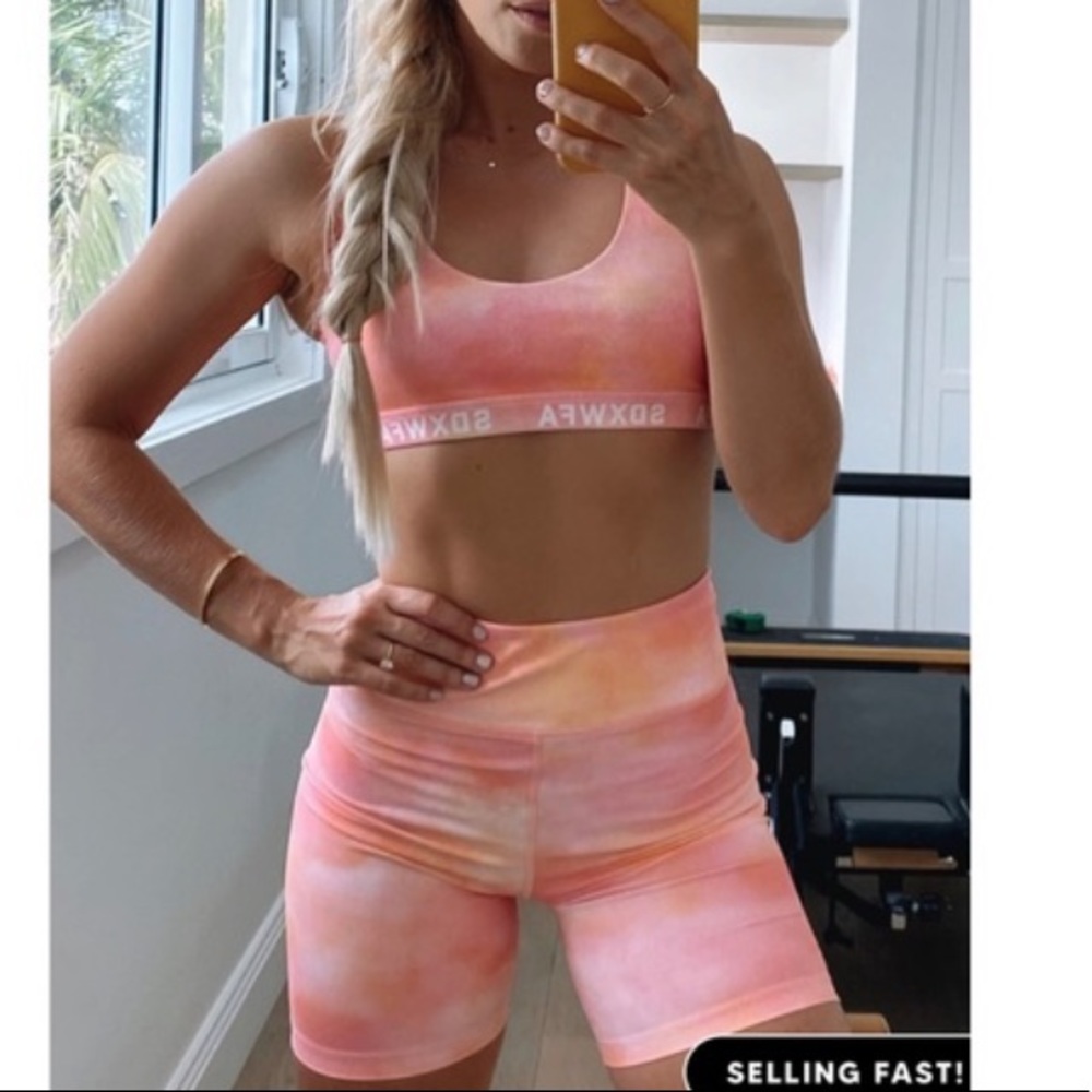 White fox Boutique x Sarah’s Day. Dreamland Kelly Bike Short and bra set